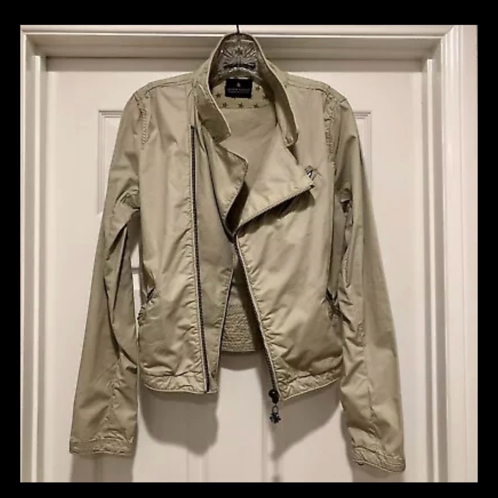 SCOTCH & SODA Khaki Tan Cotton Jacket “La Femme Selon Marie” UK Size 2/US Size 4